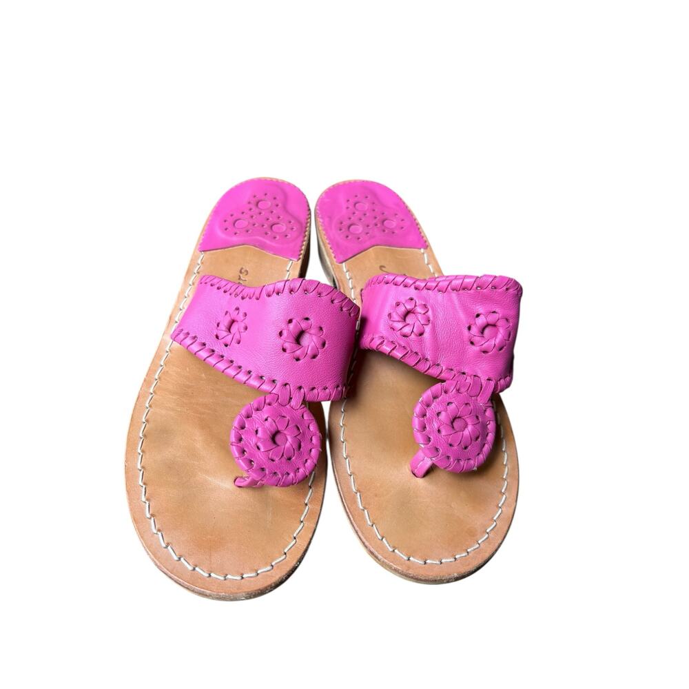 Jack Rogers Women's Jacks Flat Whipstitched Sandals - Fuschia Pink - 7 - Picture 4 of 11